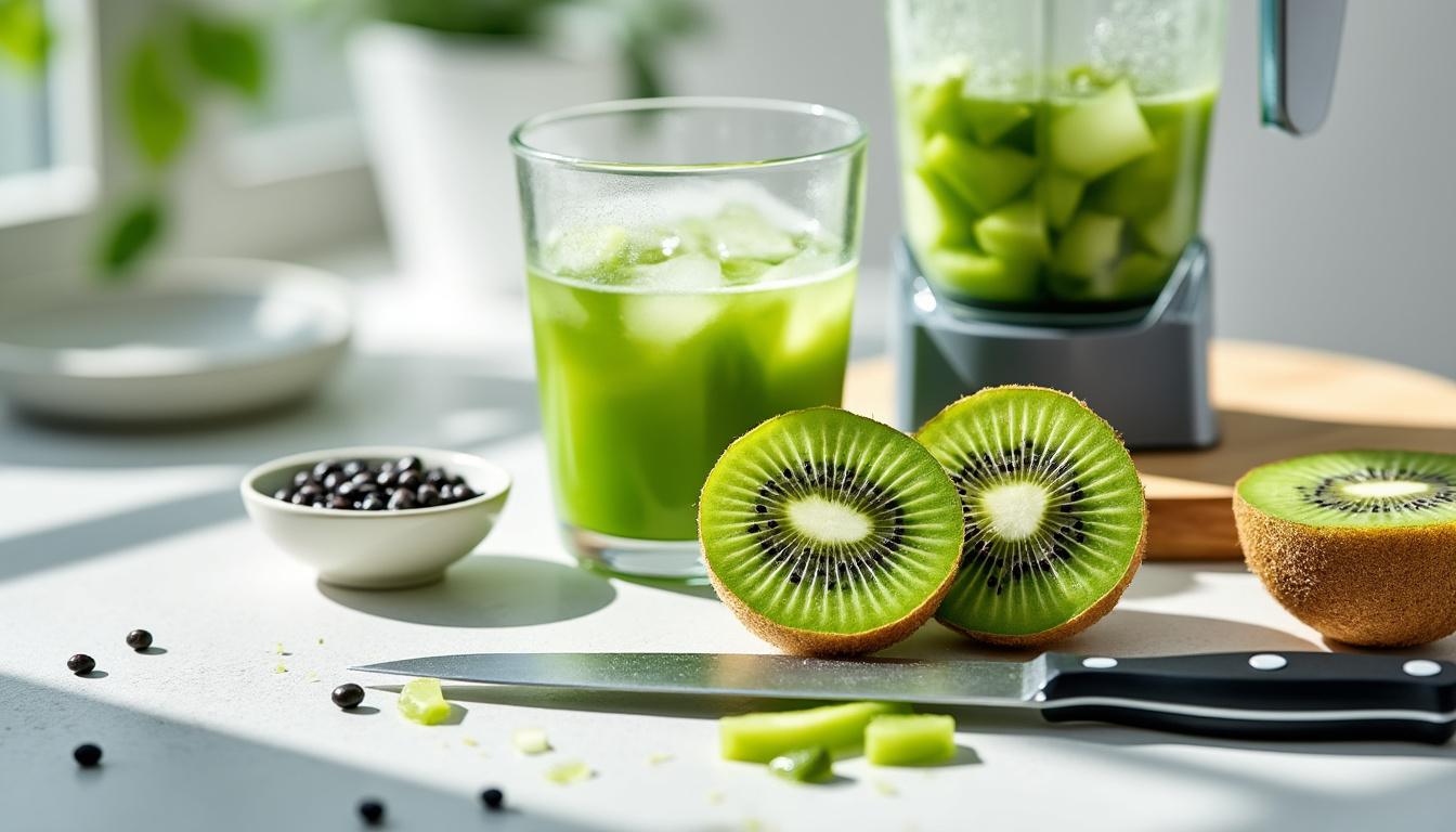 découvrez comment préparer facilement un jus de kiwi maison frais et délicieux avec notre guide simple et rapide. profitez d'une boisson saine et naturelle en quelques étapes.