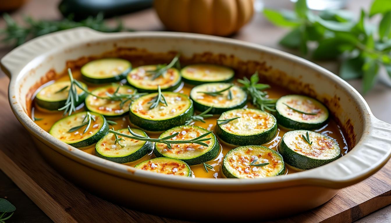 découvrez notre recette simple et rapide de courgette au four, parfaite pour un plat savoureux, léger et plein de fraîcheur. idéal pour un repas sain et gourmand.