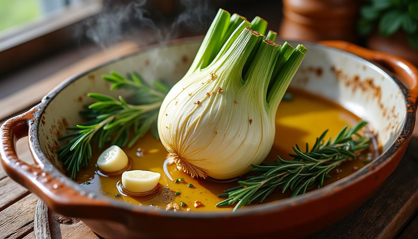 découvrez l'astuce simple pour réussir un fenouil au four fondant et parfumé, parfait pour sublimer vos plats avec ce légume savoureux.