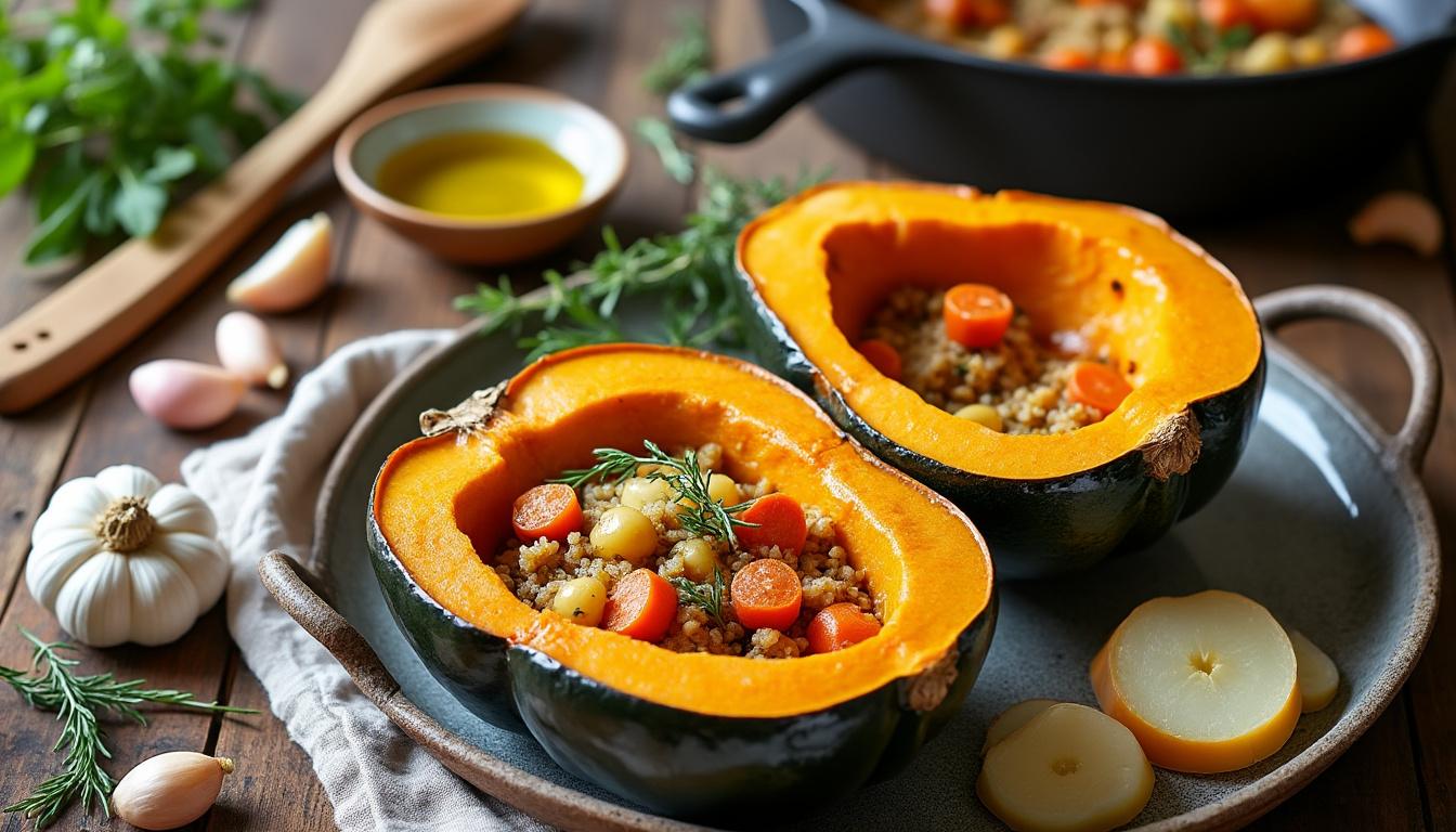 découvrez notre recette de potimarron farci au four, simple et rapide à réaliser, avec des astuces pour un plat savoureux et gourmand qui réchauffera vos repas.