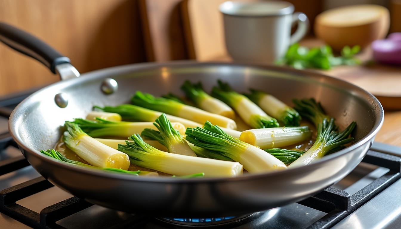 découvrez l'astuce simple pour préparer des poireaux à la poêle, afin d'obtenir des légumes fondants et savoureux, parfaits pour accompagner tous vos plats.