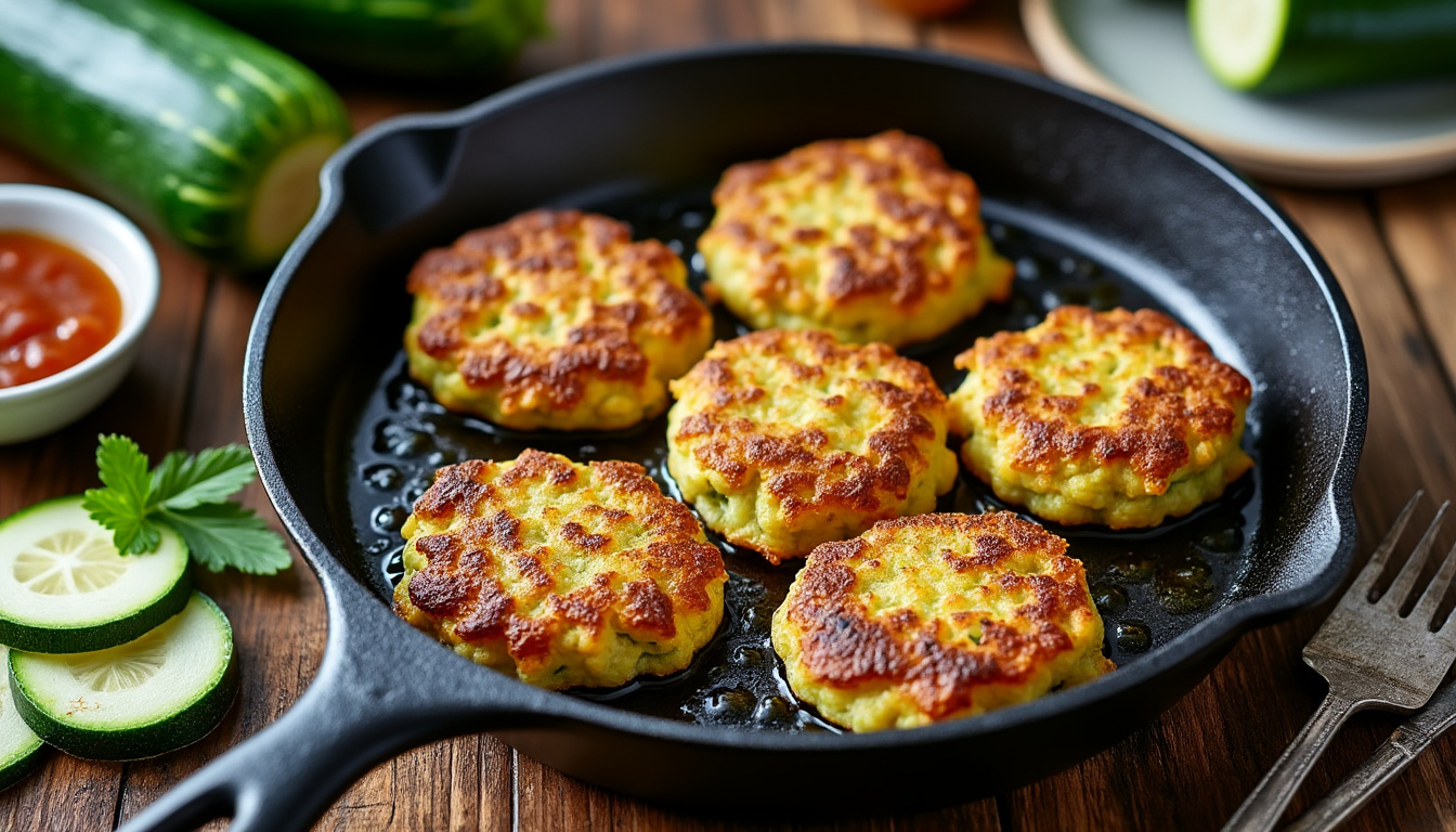 découvrez la recette facile des beignets de courgette à la poêle pour une cuisson parfaite, croustillants et savoureux à chaque fois.