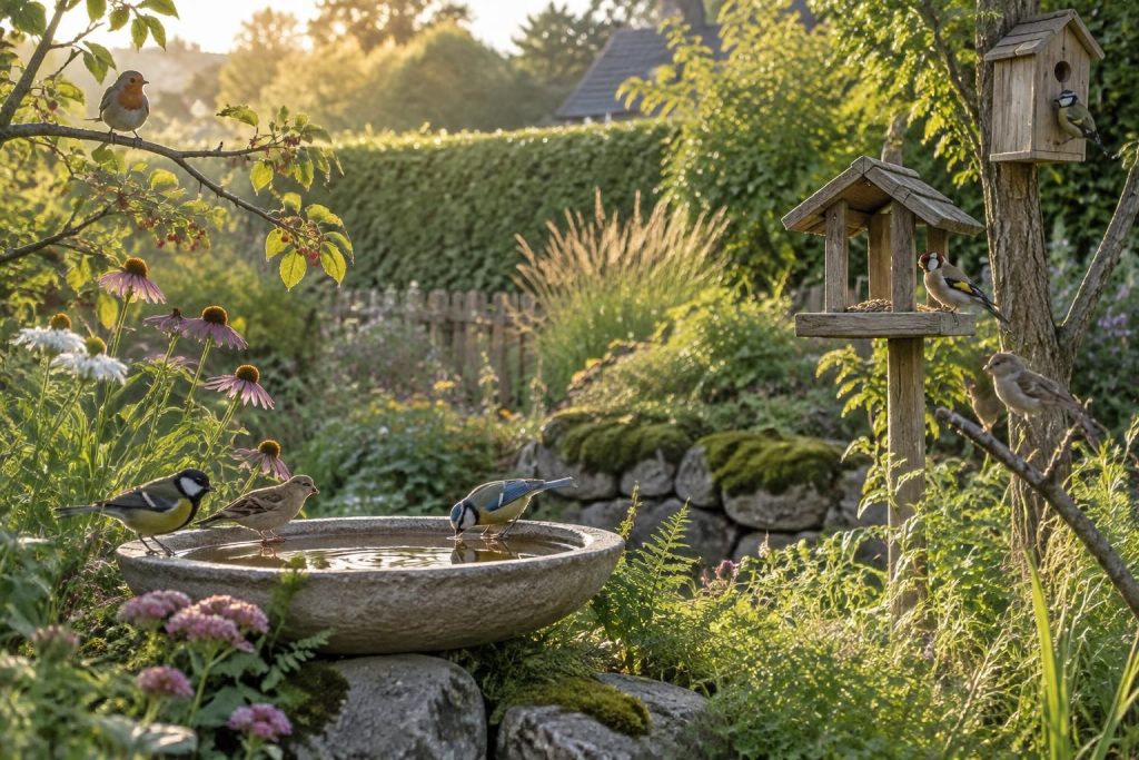 découvrez des gestes simples et naturels pour attirer les oiseaux dans votre jardin : plantes adaptées, eau, abris et nourriture.