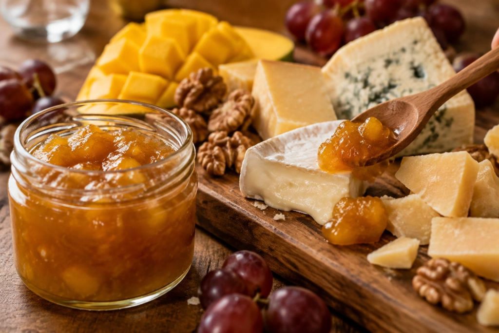 découvrez comment préparer un confit de mangue maison, doux et fruité, pour apporter une touche originale et savoureuse à vos plateaux de fromages.